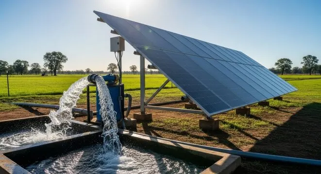 Solar irrigation system in action